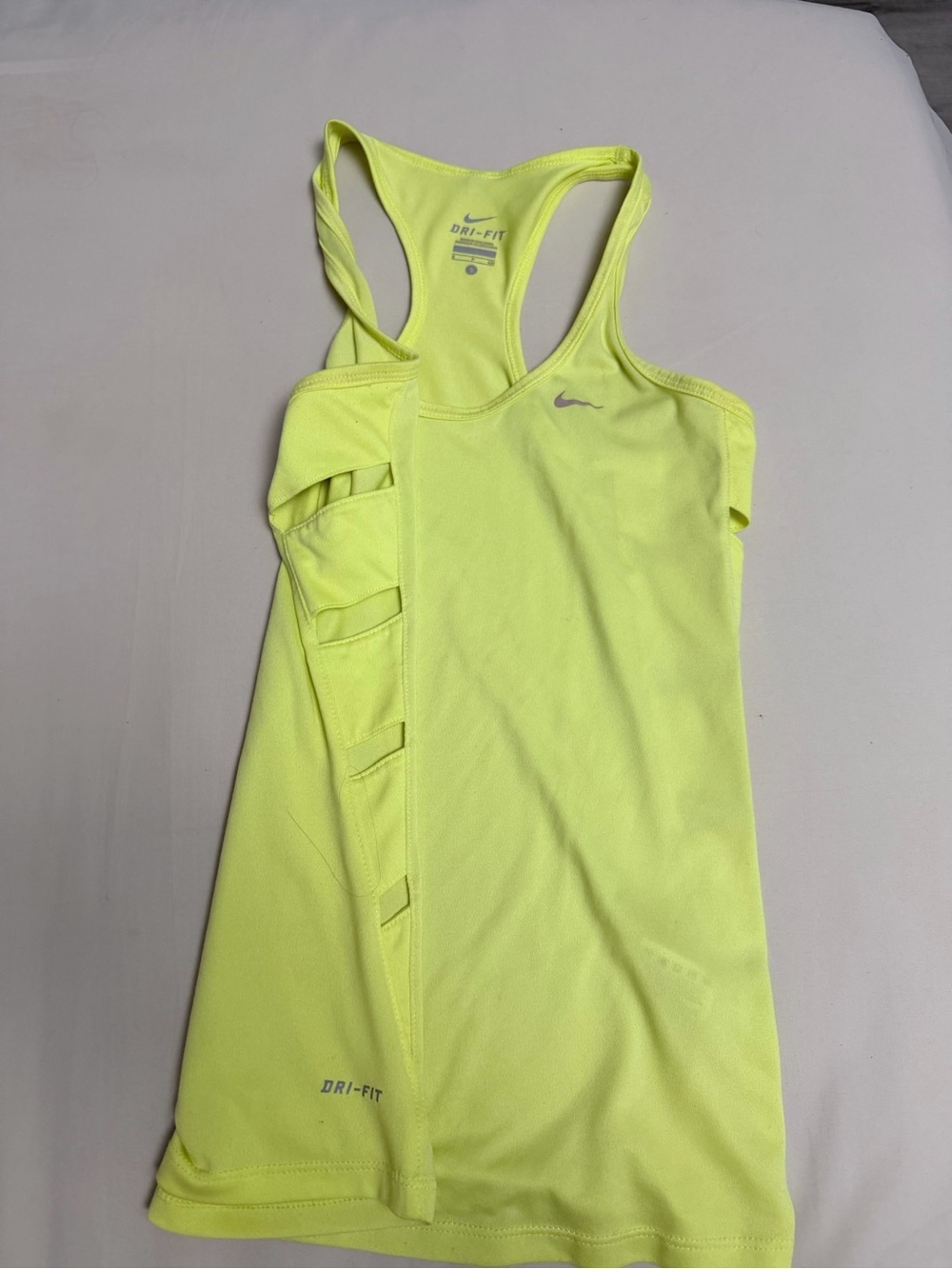Nike Neon Yellow Racerback Dri-FIT Tank